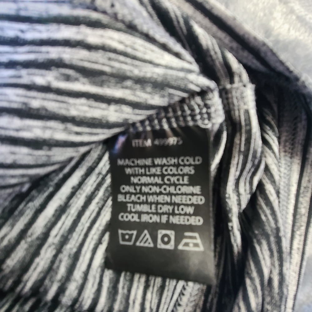 Lukka Womens Full Zip Hoodie Sweatshirt Gray Stripe Pockets Thumb Loops. Large - Picture 13 of 16